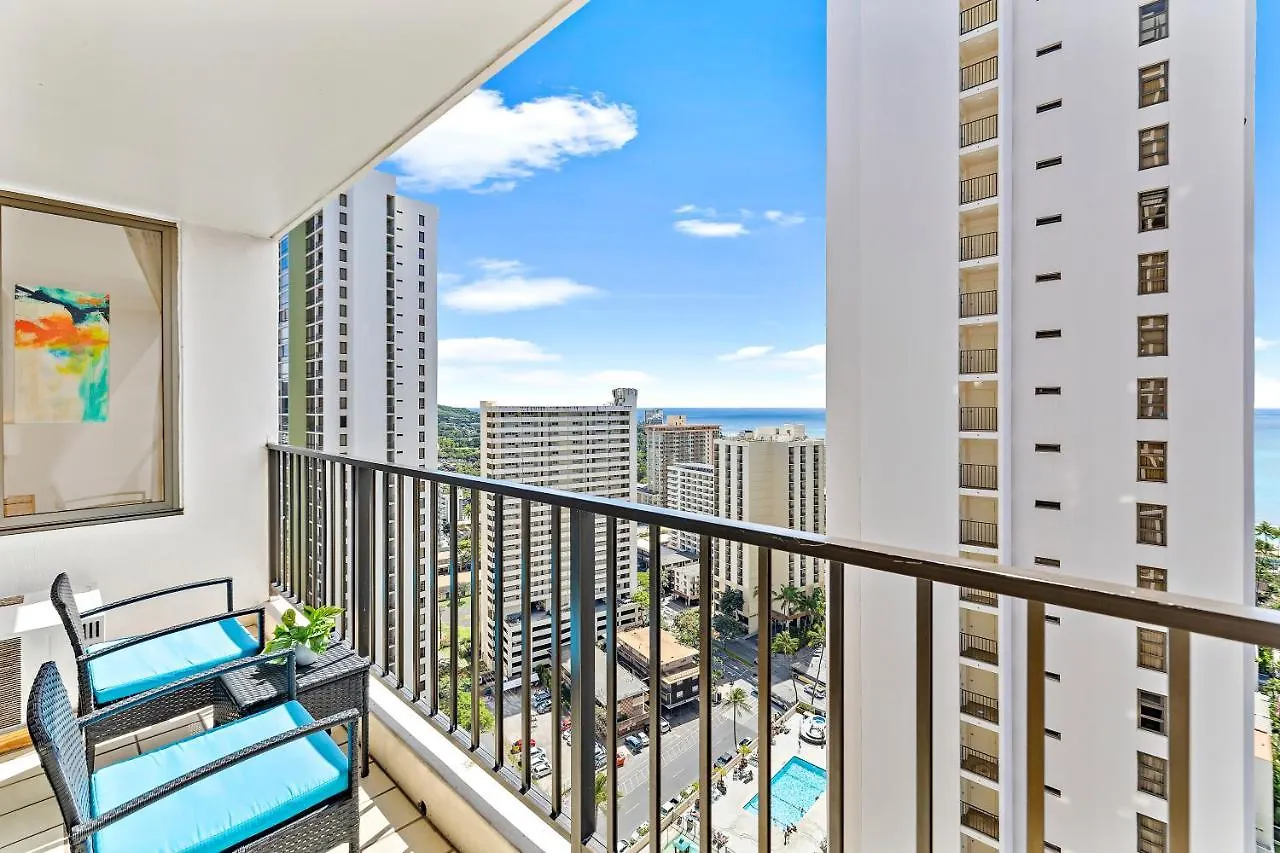 1Br With Great Ocean Views, 1 Block To Waikiki Beach Honolulu Apartment