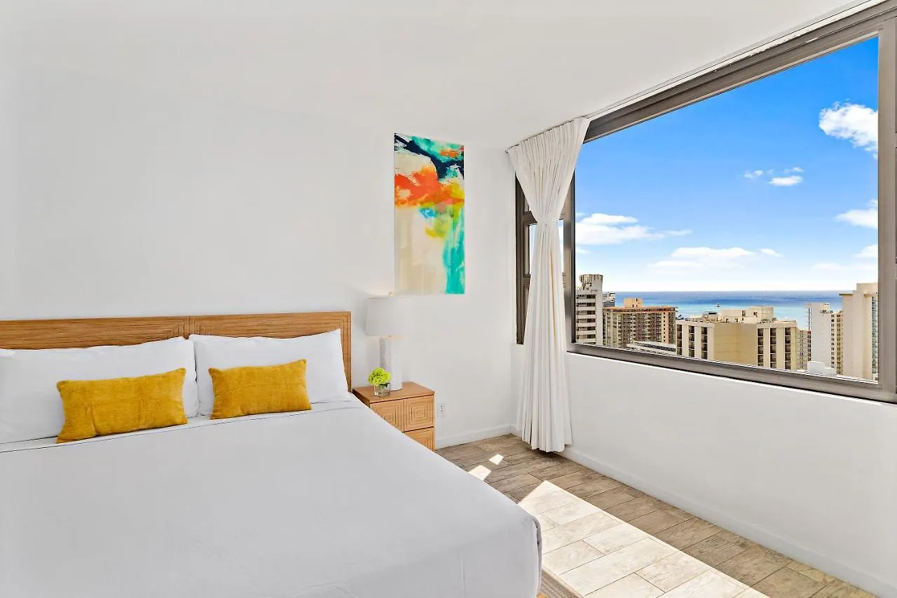 1Br With Great Ocean Views, 1 Block To Waikiki Beach Honolulu
